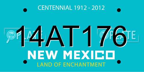 14AT176 New Mexico License Plate