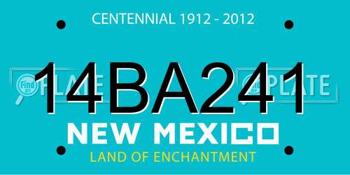 14BA241 New Mexico License Plate