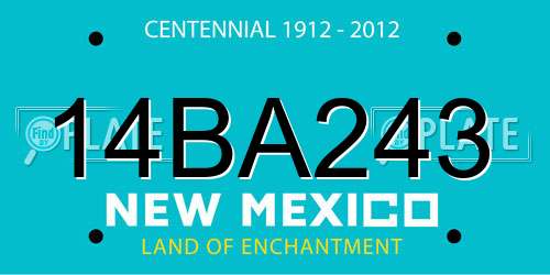 14BA243 New Mexico License Plate