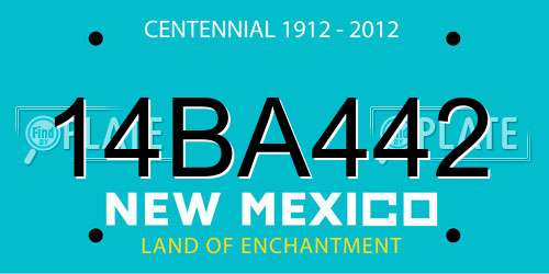 14BA442 New Mexico License Plate