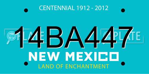 14BA447 New Mexico License Plate