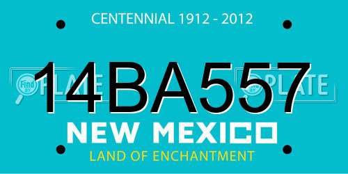 14BA557 New Mexico License Plate