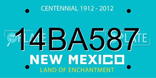 14BA587 New Mexico License Plate