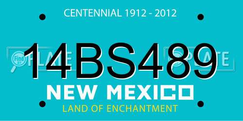 14BS489 New Mexico License Plate