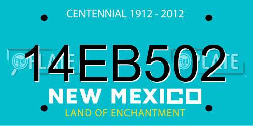 14EB502 New Mexico License Plate