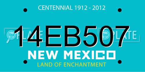 14EB507 New Mexico License Plate