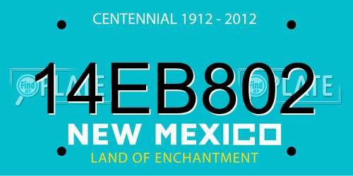 14EB802 New Mexico License Plate