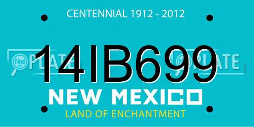 14IB699 New Mexico License Plate
