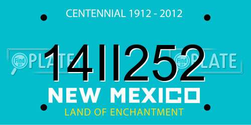 14II252 New Mexico License Plate