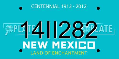 14II282 New Mexico License Plate