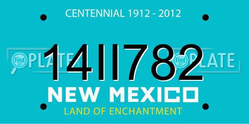 14II782 New Mexico License Plate