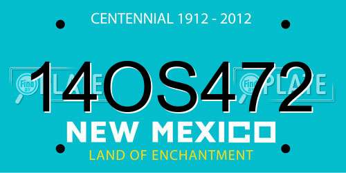 14OS472 New Mexico License Plate