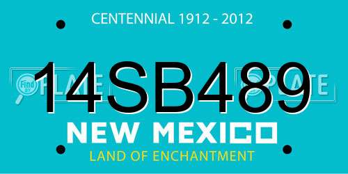 14SB489 New Mexico License Plate