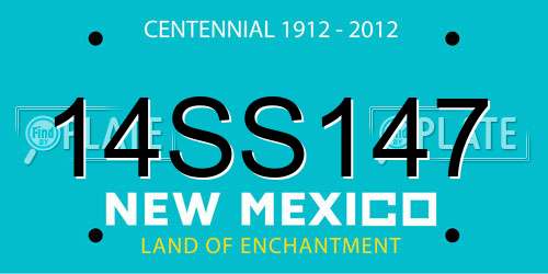 14SS147 New Mexico License Plate