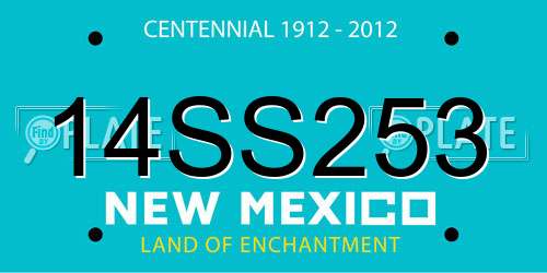 14SS253 New Mexico License Plate