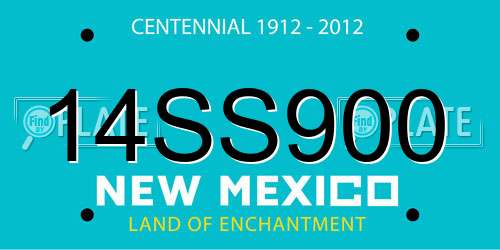 14SS900 New Mexico License Plate