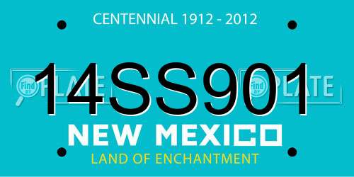 14SS901 New Mexico License Plate