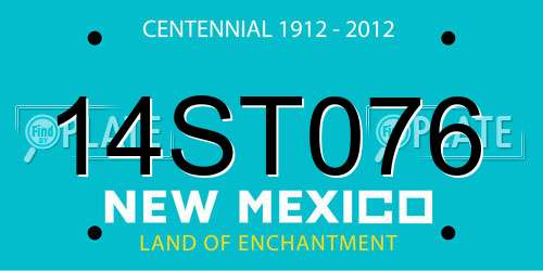 14ST076 New Mexico License Plate