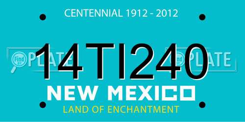 14TI240 New Mexico License Plate