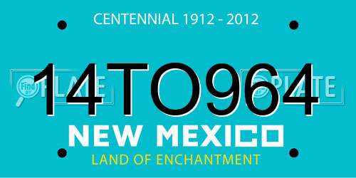 14TO964 New Mexico License Plate