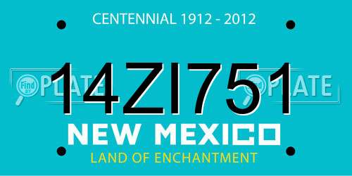 14ZI751 New Mexico License Plate