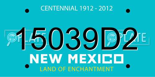 15039D2 New Mexico License Plate