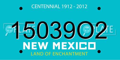15039O2 New Mexico License Plate