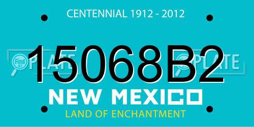 15068B2 New Mexico License Plate