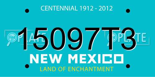 15097T3 New Mexico License Plate