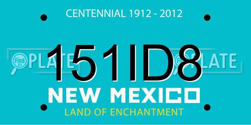 151ID8 New Mexico License Plate