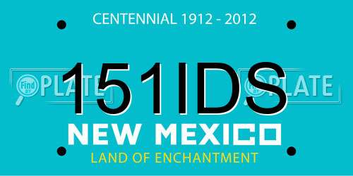 151IDS New Mexico License Plate