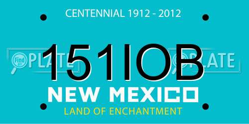 151IOB New Mexico License Plate