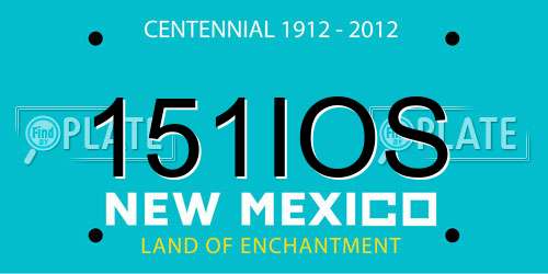 151IOS New Mexico License Plate