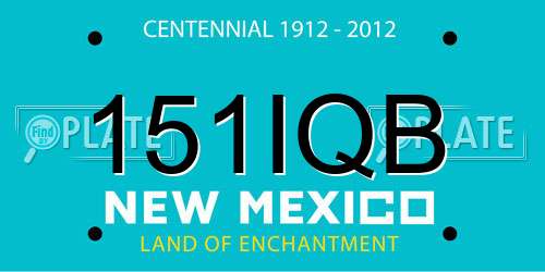 151IQB New Mexico License Plate