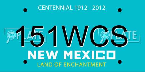 151WCS New Mexico License Plate