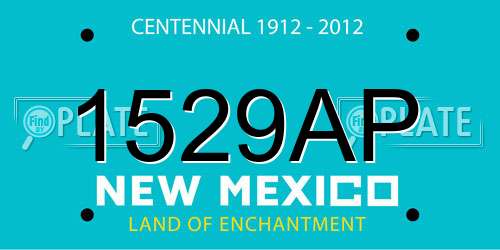 1529AP New Mexico License Plate