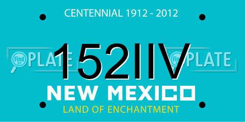 152IIV New Mexico License Plate