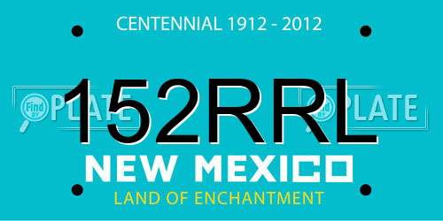 152RRL New Mexico License Plate