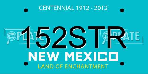 152STR New Mexico License Plate