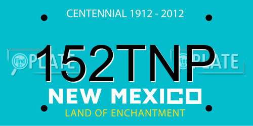 152TNP New Mexico License Plate