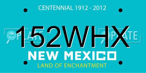 152WHX New Mexico License Plate