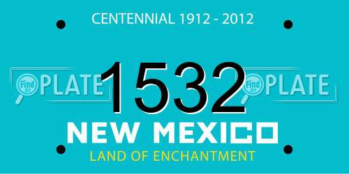 1532 New Mexico License Plate
