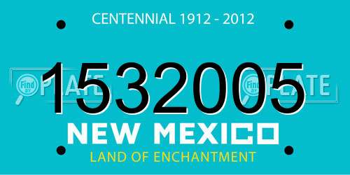 1532005 New Mexico License Plate