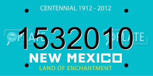 1532010 New Mexico License Plate