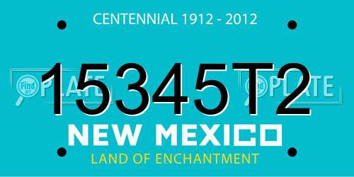 15345T2 New Mexico License Plate