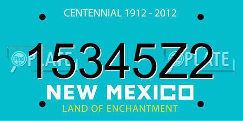 15345Z2 New Mexico License Plate
