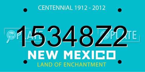15348Z2 New Mexico License Plate