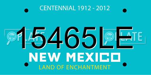 15465LE New Mexico License Plate