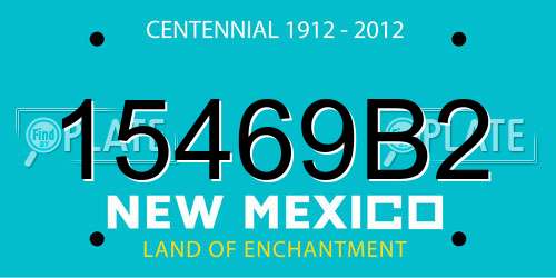 15469B2 New Mexico License Plate
