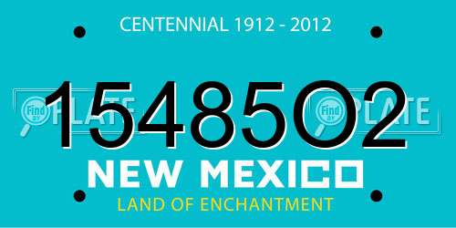 15485O2 New Mexico License Plate